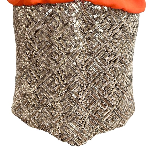 C. Luce Dress M Mini Gold Sequin Skirt - Picture 5 of 10